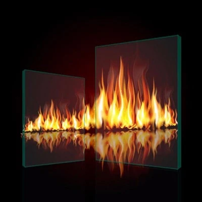 Vidro temperado resistente ao fogo
